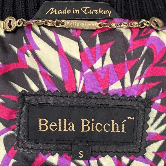 BELLA BICCHI SOFT BLACK LEATHER MID-LENGTH BELTED JACKET SM - Picture 13 of 15